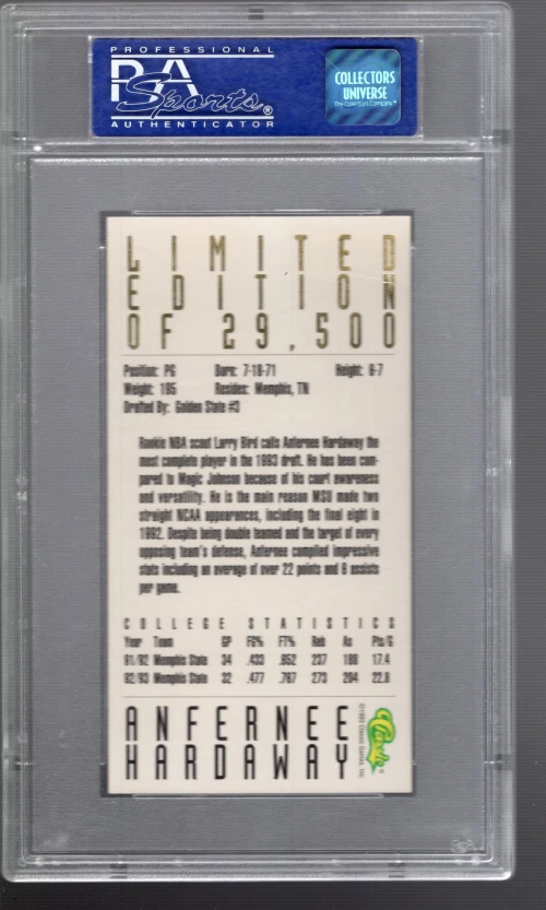 SLA436- 1993 Classic Futures LPs #LP2 Anfernee Hardaway - PSA Ex (5) - Image 2 of 2