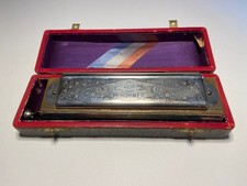 Vintage The Super Chromonica M Hohner Chromatic Harmonica with Original Box