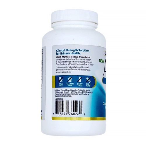 AZO D-Mannose 120 Capsules – Urinary Tract Health Support | Exp 06/2026 - Picture 4 of 4
