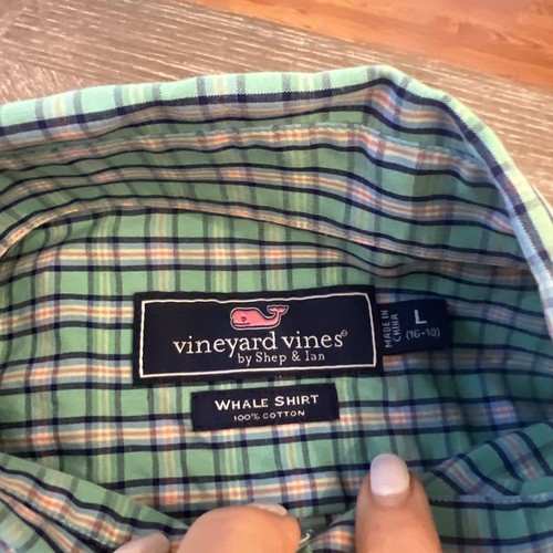 Vineyard Vines Boy's 3 pack! Whale Shirts (3) Sz L 16-18 Blue Button DN Cotton - Picture 5 of 9