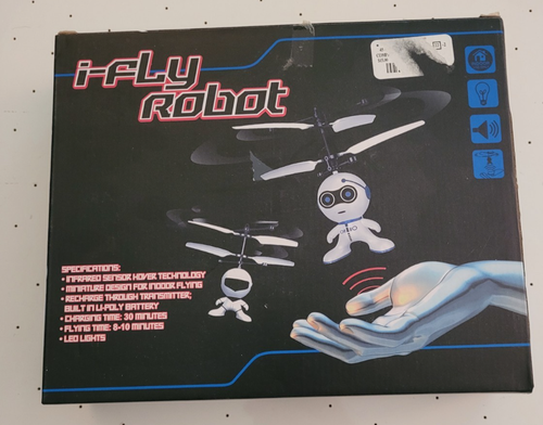 BRAHA i-Fly Robot Elicottero Volante Bianco/Blu Nuovo - Foto 2 di 3