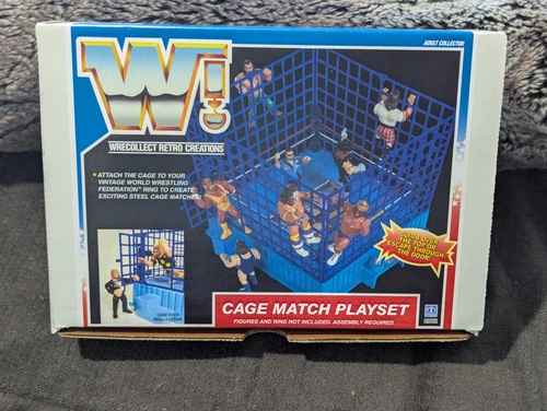 WWF Hasbro Steele Cage Blue - WWE Mattel LJN Vintage Titan Sports - Sealed