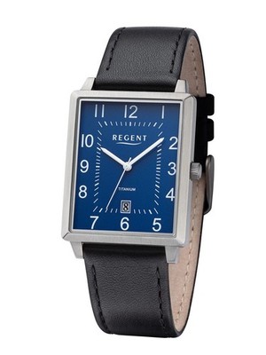 Regent F-1274 TITAN Rectangular Herrenuhr mit Datum UVP 99,00 EUR hypoallergen