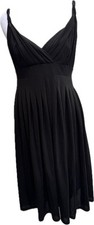 Jones New York Dress Womens 4 black long, pleated casual style