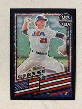 COLE KOENINGER 2026 Panini USA Baseball Stars & Stripes BLACK DISCO Prizm # 1/1
