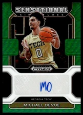 2022-23 Prizm Draft Sensational Signatures Prizms Green Michael Devoe Auto