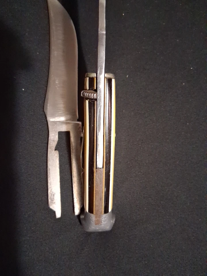 CUCHILLO WESTERN VINTAGE con COMBO DE HACHA PERSONALIZADO, sin funda. Foto 4 de 4