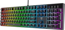Mechanical Gaming Keyboard, Blue Switch USB Wired Keyboard, 20 RGB Light up Back