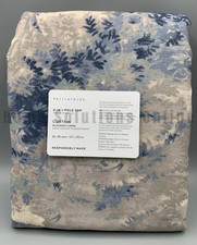 Pottery Barn Jardin Toile Blackout Curtain Panel Drape Blue Multi 96" B1065