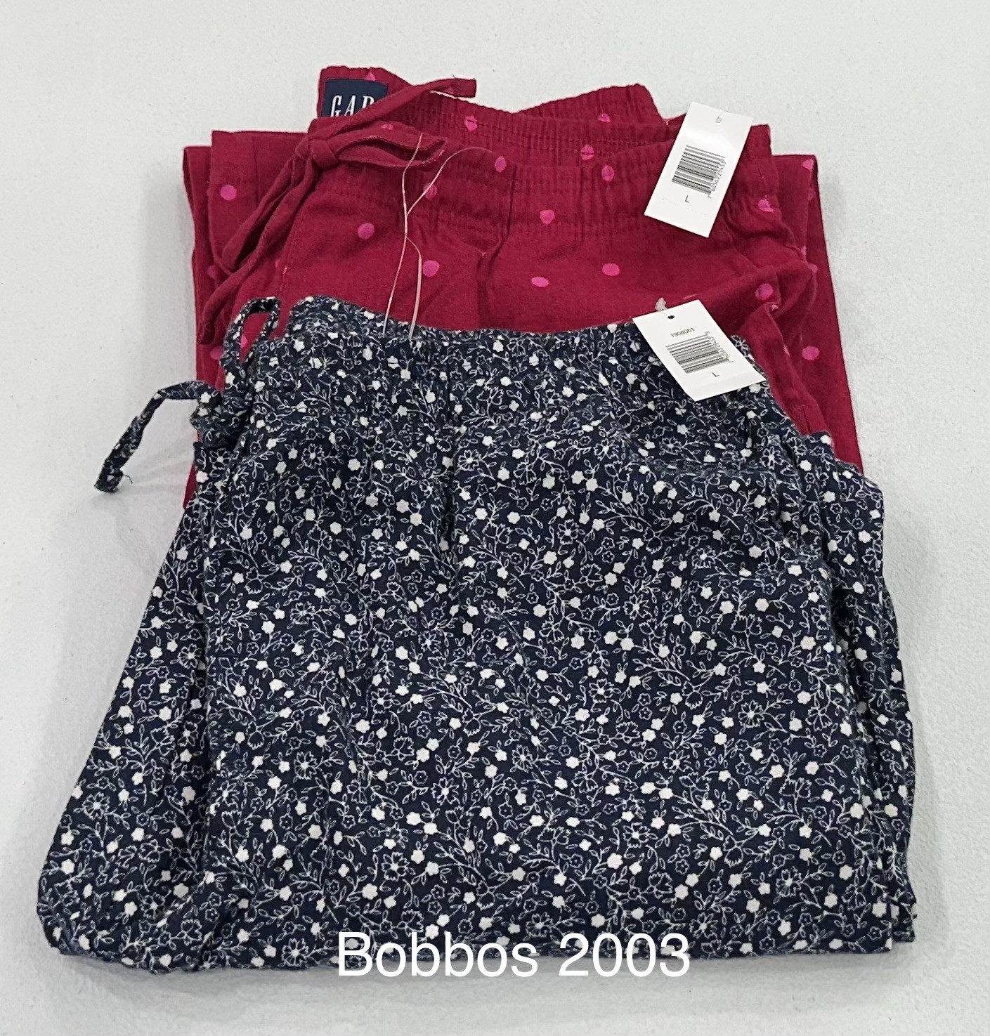 Gap Women’s 2-Pack Relaxed Fit Cotton PJ Pants, Navy, Size L