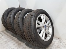 Genuine 15 Inch FORD Fiesta Alloy Wheels & 195/55/15 Yokohama Tyres E1BJ-1007-AA