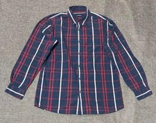 George Men's M 38-40 Plaid Long Sleeve Shirt