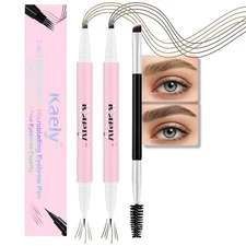 evpct 2Pcs Dark Light Brown Magic Microblading Dual-Ended Eyebrow Contouring ...