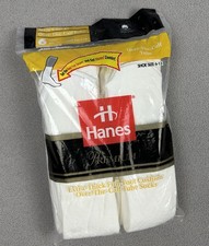 Vtg 1997 Hanes Premium 6 Pair Pack Men  s Socks Over The Calf Tube Size 6-13 NOS