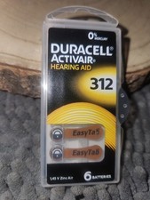 Duracell Activair Hearing Aid Batteries Size: 312 6 pack 