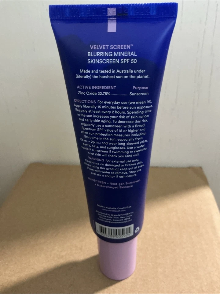Pantalla de terciopelo ultra violeta FPS 50 protector solar mineral desenfocante 1,76 oz/50 ml nuevo sin caja Foto 2 de 3