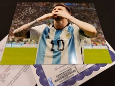 Lionel Messi Hand Signed 10x8 Autograph Argentina photo with COA & Guarantee