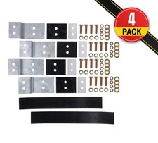 4pk Universal Headache Rack Side Mounting Kit Aluminum Cab Rack Hardware Kit 4pk Universal Headache Rack Side Mounting Kit Aluminum Cab Rack Hardware Kit