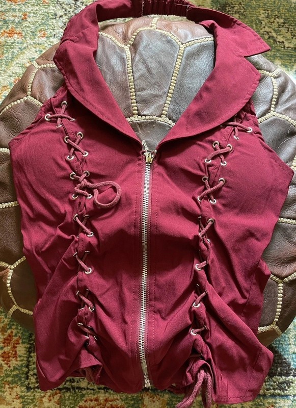 Ladies S/M Halter Top With Corset Detail