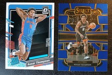 Ausar Thompson 2 Card Lot 2023-24 Optic Rated Rookie Select Blue Pistons RC