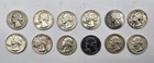 1936D-1964 GEORGE WASHINGTON 12 QTR LOT- 1936D,56,2-59s-60,62,2-63s,4-64s 90%SIL