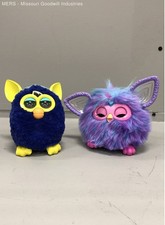 Hasbro Furby Electronic Toy Lot of 2 Navy Blue and Furby Boom Peacock 2012