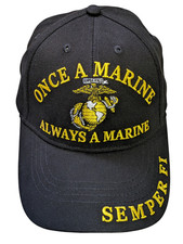 US Marine Corps Once A Marine Always A Marine Black Baseball Cap
