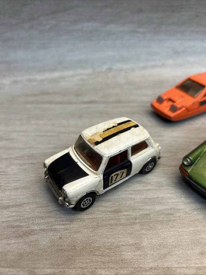 1970s Corgi Toys BMC Mini-Cooper Bong Bug Porsche 911 Britain Vintage Diecast - Image 2 of 4