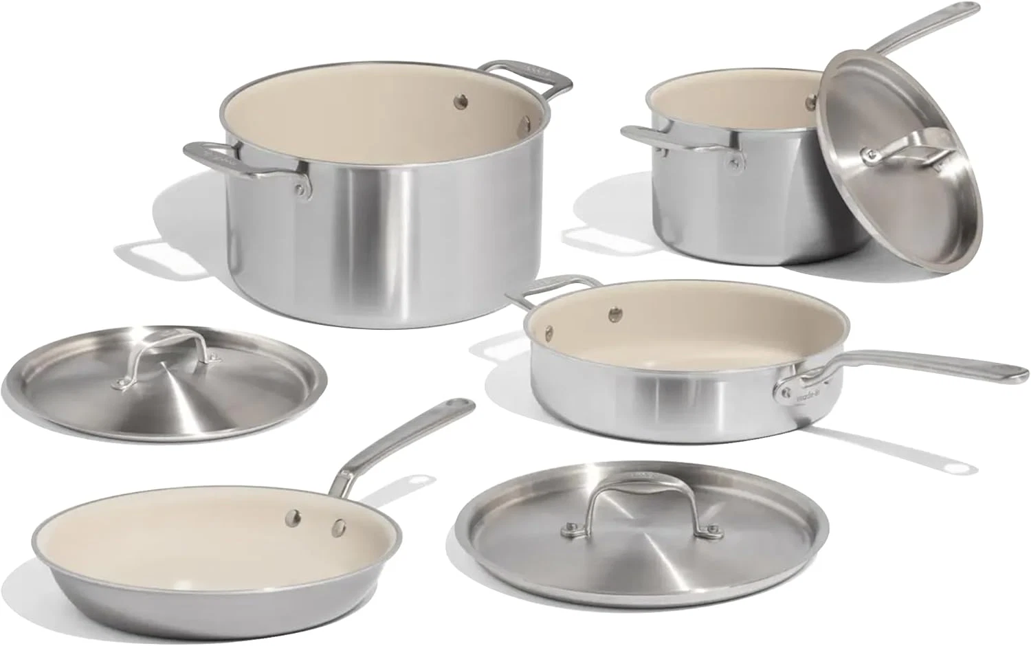 Premium 7-Piece Ceramic Non-Stick Cookware Set - Induction Ready, Made in Italy
Opens in a new windo