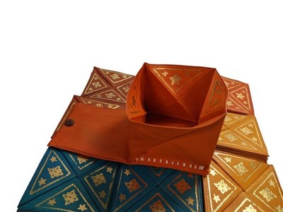 Handgefertigt Marokkanisch Leder Geldbörse Mit Schein Taschen - Unique Faltbar