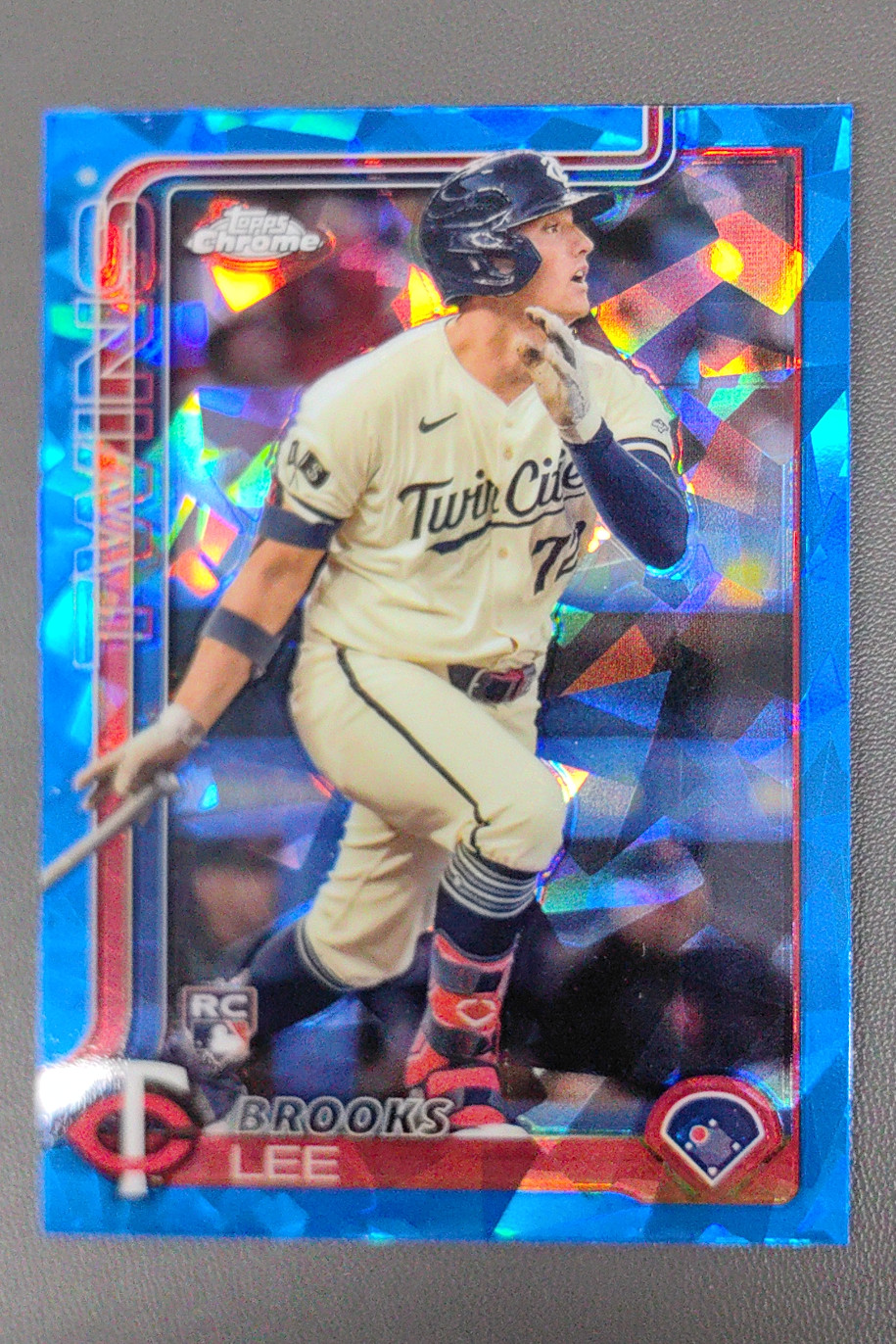 2025 Topps Chrome Brooks Lee Sapphire Blue Cracked Ice RC #234 Twins