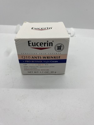Eucerin Q10 Anti-Wrinkle Face Night Cream, Unscented 1.7 Ounce