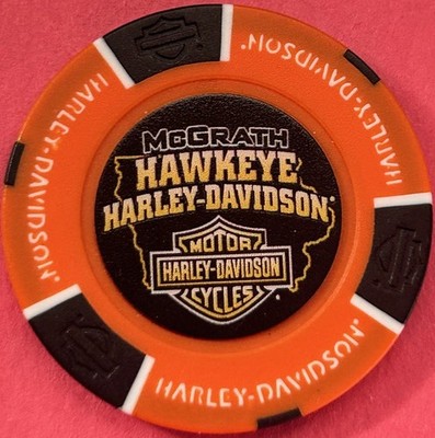 Harley Davidson Full Color Poker Chip Hawkeye HD in Coralville, Iowa     CLOSED