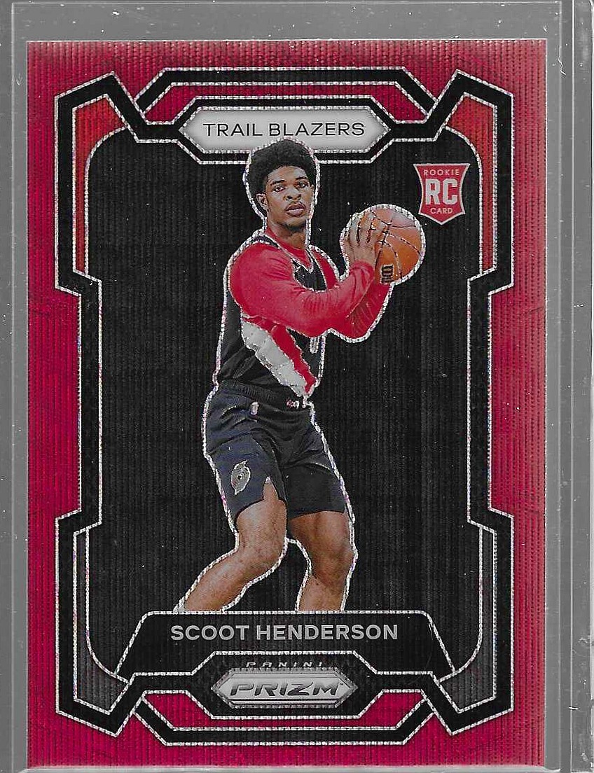 2023-24 Panini Prizm #141 Scoot Henderson Prizms Ruby Wave