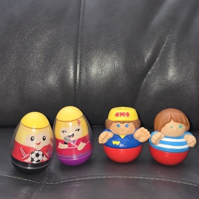 Hasbro Weebles Wobble Mixed Lot Of 4 Soccer Singer 4x4 Girl Boy 2009 1997 