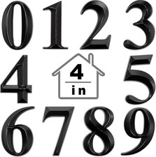 Jetec 10 Pcs House Numbers 3D Door Mailbox 0-9 4 x 2.5 Inches, Black