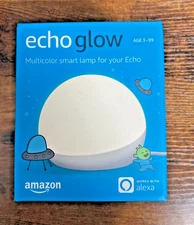 NEW Amazon Echo Glow, Multi-Color Smart Lamp - White MR - Alexa Enabled Device
