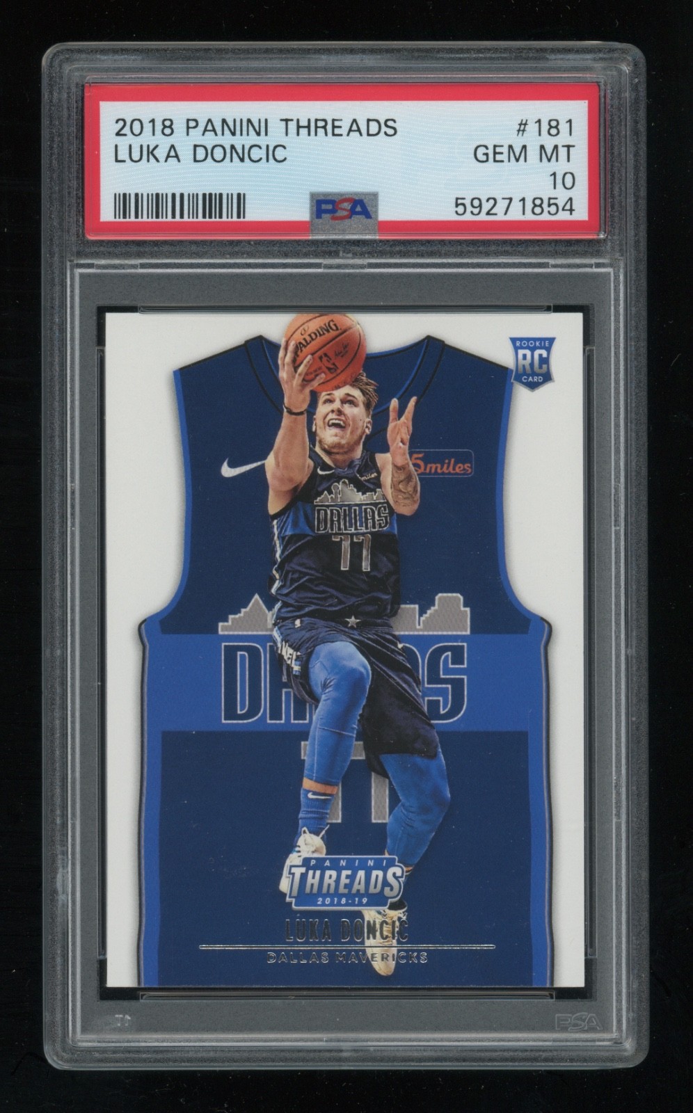 2018-19 Panini Threads LUKA DONCIC #181 RC Rookie PSA 10 GEM MINT Lakers