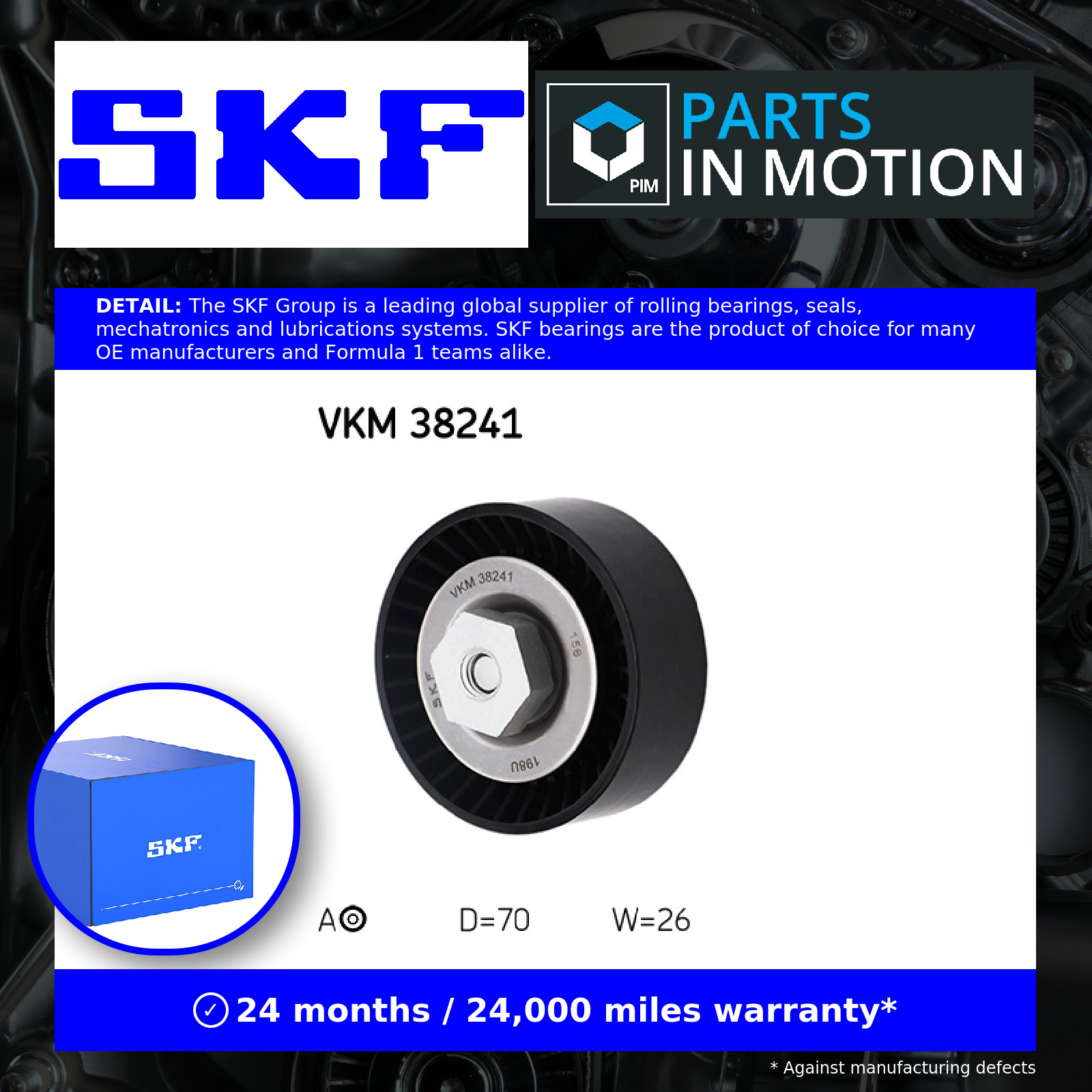 Fits SKF VKM 38241 BELT TENSIONER UNIT - Image 5