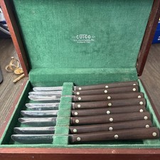 Vintage CUTCO No 47 Steak Knife Set 8 Pc Rose...