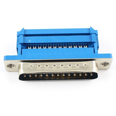 2Pcs D-SUB 25 Pin Male IDC Type Adapter Connector For   Cable DB25M *tm