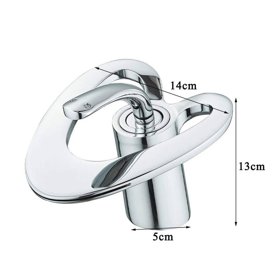 Wasserfall Waschtischarmatur Badarmatur Wasserhahn Bad Waschbecken Mischbatterie - Bild 2 von 4