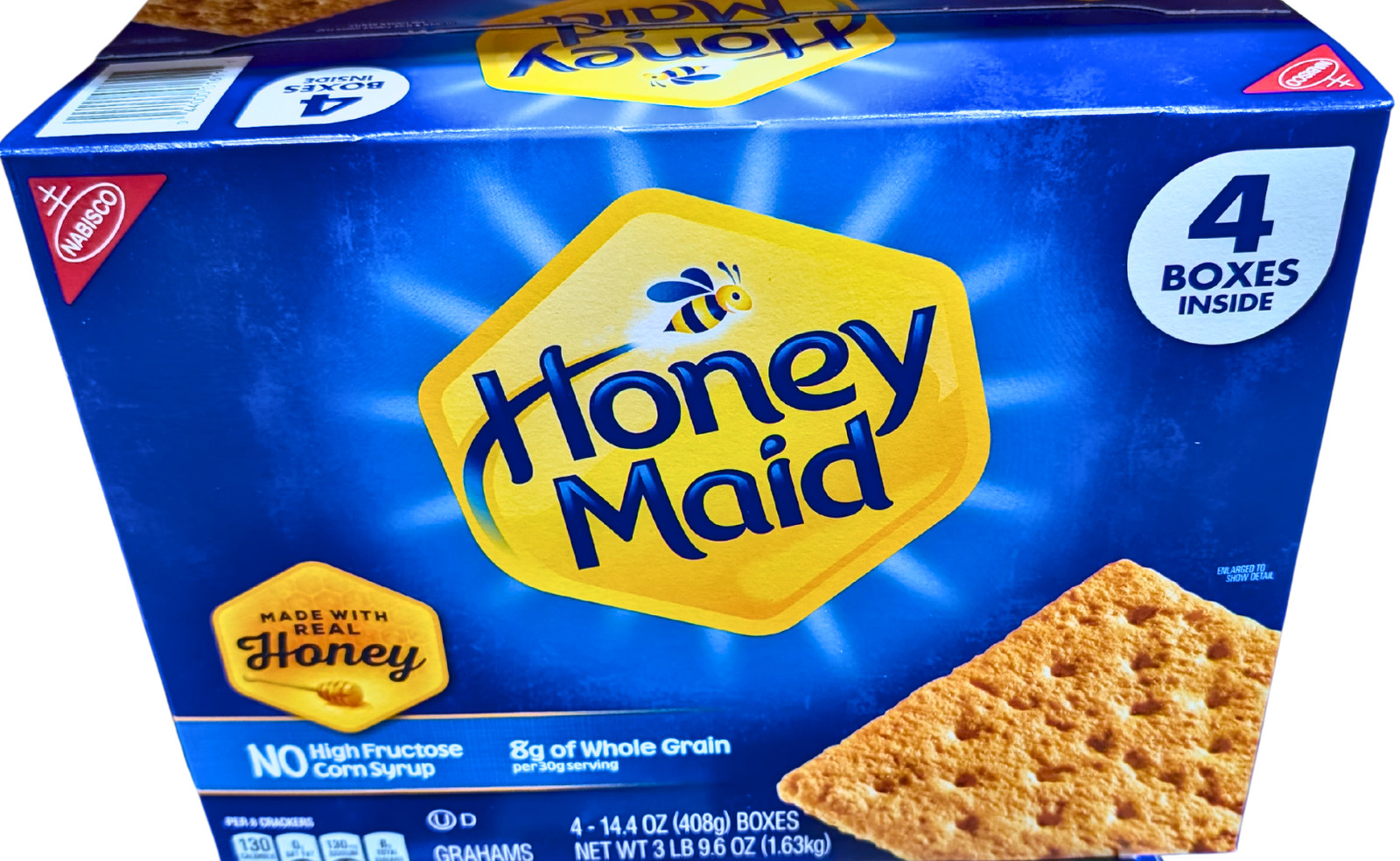 Nabisco Honey Maid Graham Crackers 4 x 14.4 Oz Box EXP 10/2026
