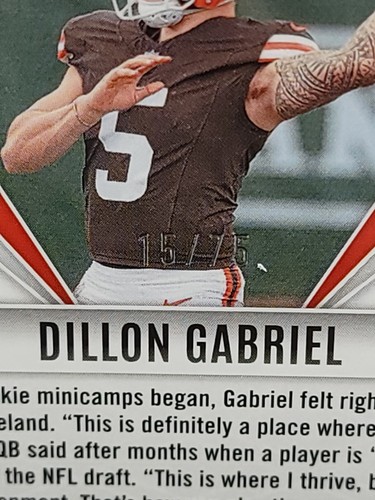 RARE 👀PINK SEISMIC #'d 15/ 75 2025 Phoenix Rookies Dillon Gabriel #175 (RC) - Picture 3 of 3