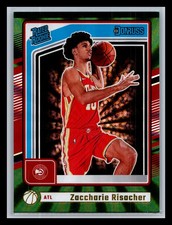 Zaccharie Risacher Rookie Atlanta Hawks #219 Donruss 2024-25 Holo Green Laser