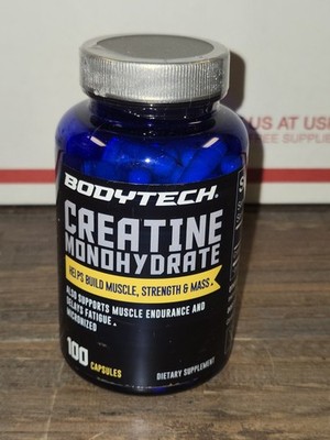 New & Sealed! BodyTech Creatine Monohydrate, 100 Capsules Exp 01/2028