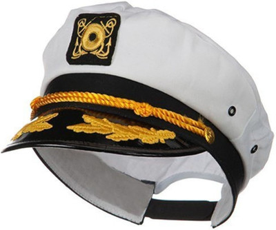 Captain'S Yacht Sailors Hat Snapback Adjustable Sea Cap Navy Costume Accessory (