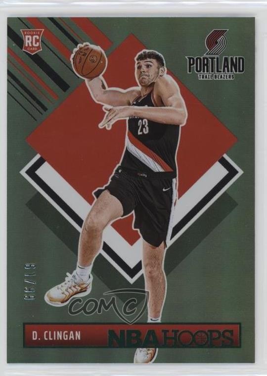 2024-25 Panini NBA Hoops Hoops Tribute Green 61/99 Donovan Clingan #293 1js2