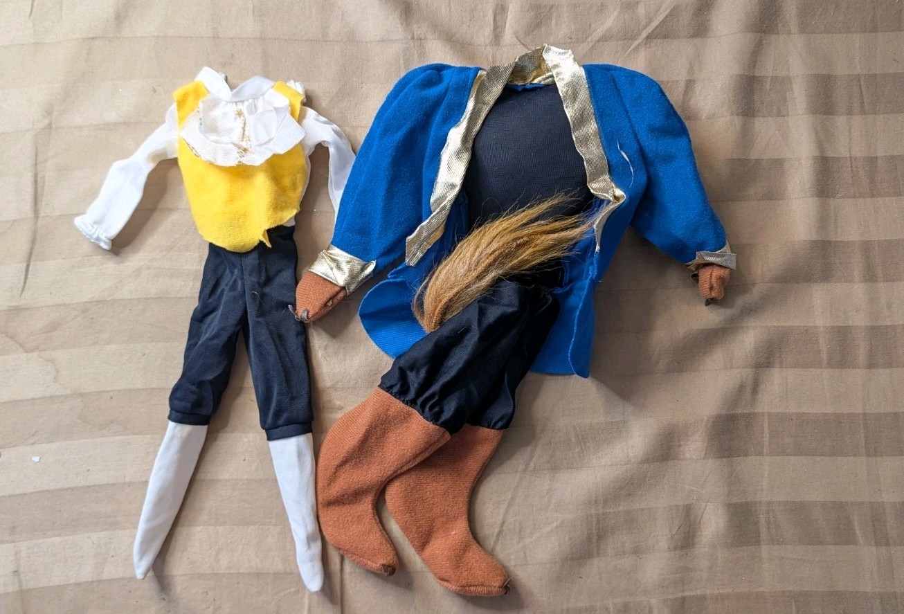 Disney Beauty and the Beast “The Beast” Barbie Ken Outfit Mattel 1991 Incomplete