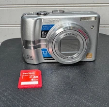 Panasonic Lumix DMC-LZ6 Digital Camera Silver 7.2 MP w/ memory card **tested